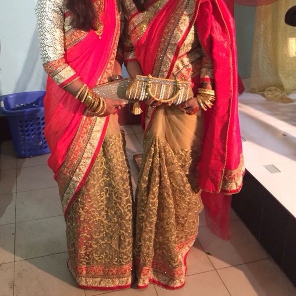 Heavy Embroidered worked Saree